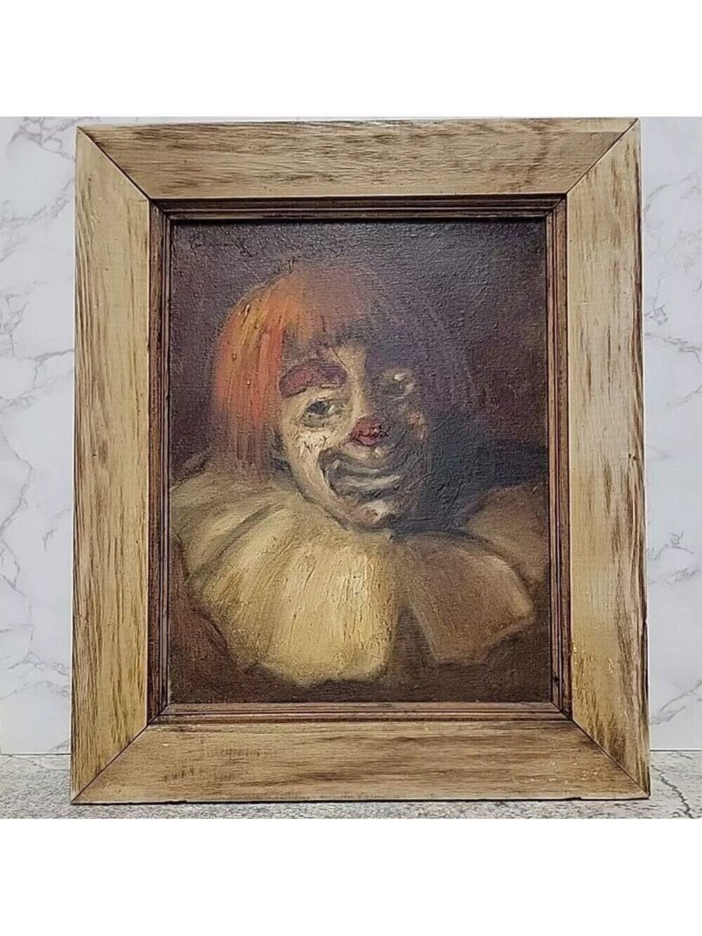 Gerald Richman Mid Century Clown Painting on canvas